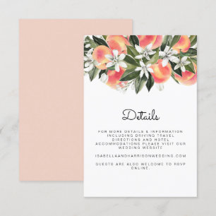 Savannah - Aquarellpfirsichfarben Weißer Blumenein Einladung