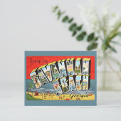 Savannah Beach Georgia 2 Begrüßung Postkarte (Stehend Vorderseite)