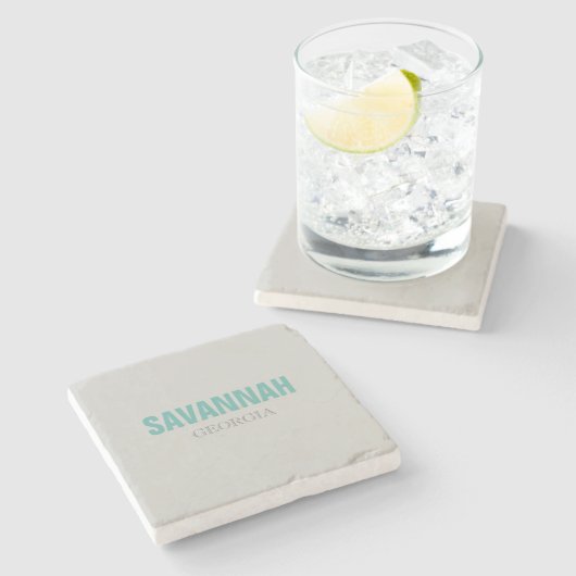 Savannah Beach Style Stein Untersetzer (Seitenansicht)