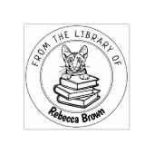 Savannah Cat, Buch aus der Bibliothek von Gummistempel (Prägung)