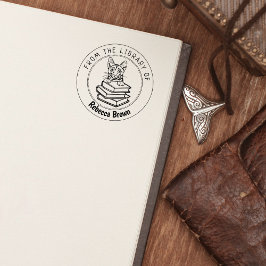 Savannah Cat, Buch aus der Bibliothek von Gummistempel