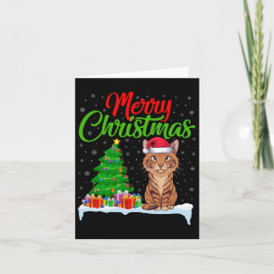 Savannah Cat Christmas Tree Lights Xmas Savannah C Karte