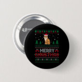 Savannah Cat Lovers Weihnachtsmannmütze Weihnachts Button (Vorne & Hinten)