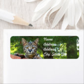Savannah Cat Rücksendeadresse Sticker (Insitu)