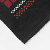Savannah Cat Wearing Weihnachtsmannmütze Ugly Xmas Fleecedecke (Ecke)