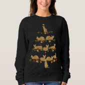 Savannah Cat Xmas Tree Geschenk Weihnachtsmannmütz Sweatshirt (Vorderseite)