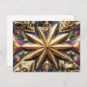 SAVANNAH ~ CHRISTMAS ~ 3D-Sternmuster ~ Postkarte (Vorne/Hinten)