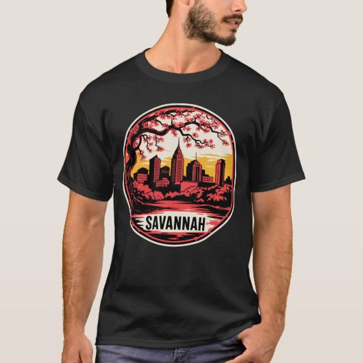Savannah City Georgia USA T-Shirt (Vorderseite)