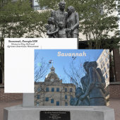 Savannah City Hall und afroamerikanisches Denkmal Postkarte