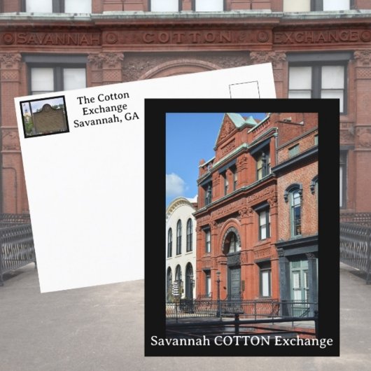 Savannah Cotton Exchange fotografisch Postkarte