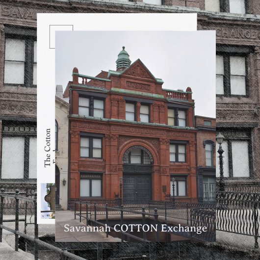 Savannah Cotton Exchange Georgia Fotografie Postkarte