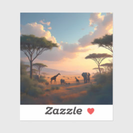 Savannah Dawn - Square Vinyl Aufkleber