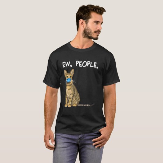 Savannah Ew People Cat Wear Gesichtsmaske T-Shirt (Vorne ganz)