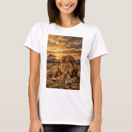 Savannah Family Löwe Art T‑Shirt Unisex T-Shirt