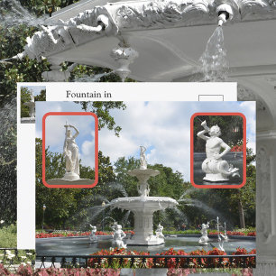 Savannah Forsyth Fountain Park Georgia Foto Postkarte