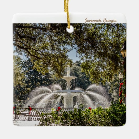Savannah Fountain Keramikornament (Vorderseite)
