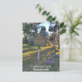 Savannah GA Colonial Park Friedhof Fotografisch Postkarte (Stehend Vorderseite)