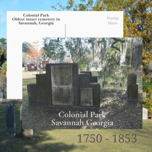 Savannah GA Colonial Park Friedhof Fotografisch Postkarte