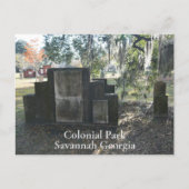 Savannah GA Colonial Park Friedhof Fotografisch Postkarte (Vorderseite)