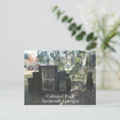 Savannah GA Colonial Park Friedhof Fotografisch Postkarte (Stehend Vorderseite)