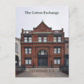 Savannah GA Cotton Exchange fotografisch Postkarte (Vorderseite)