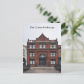 Savannah GA Cotton Exchange fotografisch Postkarte (Stehend Vorderseite)