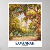 Savannah GA Drucke - Forsyth Park - Kathedrale von (Vorne)