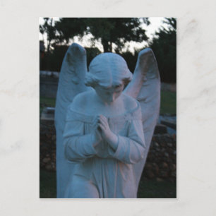 Savannah GA Engelstatue auf Friedhof Postkarte