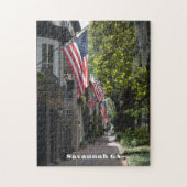 Savannah GA Flag Lined E Jones St Fotografic Puzzle (Vertikal)