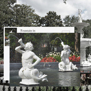 Savannah GA Forsyth Park Fountain Fotografisch Postkarte
