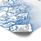 Savannah GA Map Wedding Keepake Wall Kunst Printin Poster (Ecke)