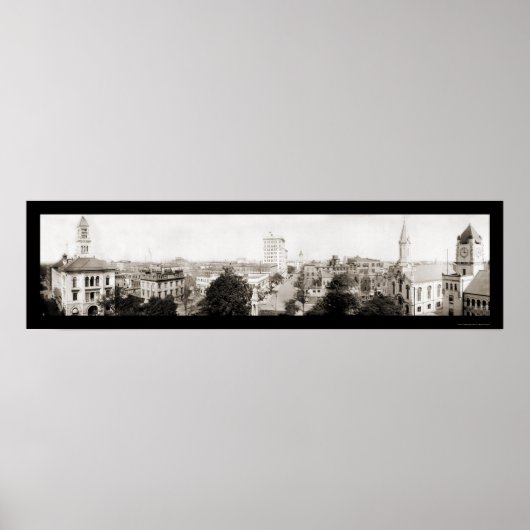 Savannah GA Panoramic Foto 1909 Poster (Vorne)