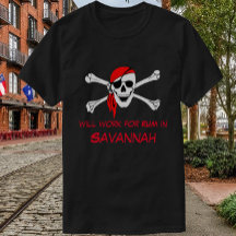Savannah GA Pirate Skull Crossbones Arbeit für Rum