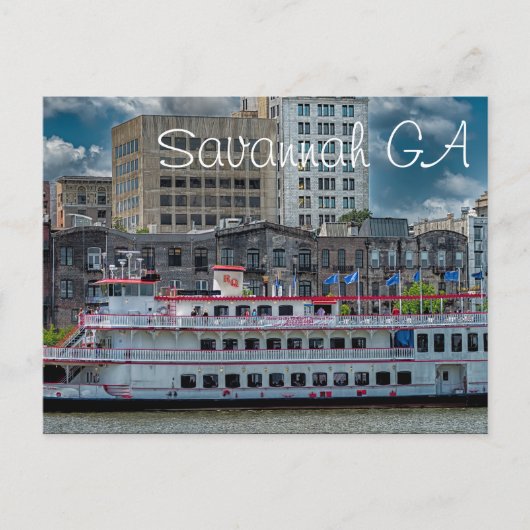 Savannah GA Postkarte (Vorderseite)