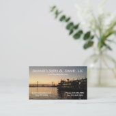 Savannah GA River Night Scene Visitenkarte (Stehend Vorderseite)