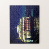 Savannah GA Riverboat bei der Nachtfotografie Puzzle (Vertikal)