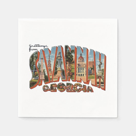 Savannah GA Serviette (Vorderseite)
