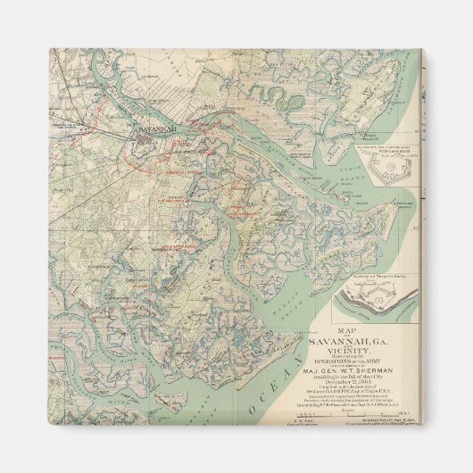 Savannah, Ga und Umgebung Magnet (Vorne)