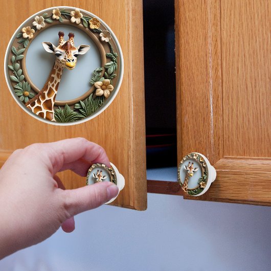 Savannah Gaze Giraffe Keramikknauf