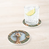 Savannah Gaze Round Sandstone Getränkeuntersetzer (Seite)