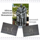 Savannah Georgia Afroamerikanisches Denkmal Postkarte