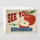 Savannah Georgia Apple - Vintage Travel Postkarte (Vorne/Hinten)