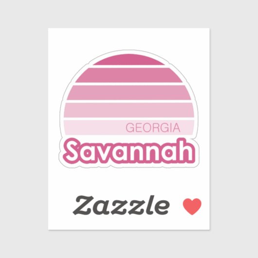 Savannah Georgia Aufkleber (Blatt)