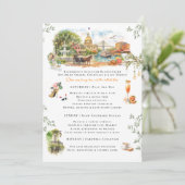 Savannah Georgia Bachelorette Weekend Itinerary Einladung (Stehend Vorderseite)