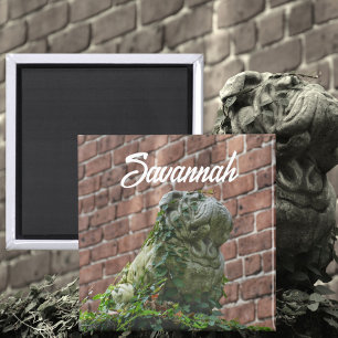 Savannah Georgia Bulldog Statue Fotografy Magnet