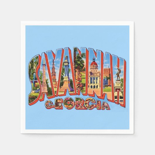 Savannah Georgia Cocktail Servietten (Vorderseite)