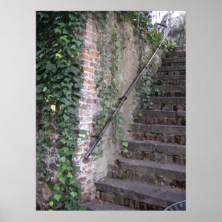 Savannah Georgia Creepy Stairs Poster