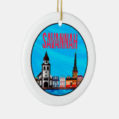 Savannah Georgia-Denkweise Keramik Ornament (Rechts)