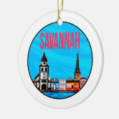 Savannah Georgia-Denkweise Keramik Ornament (Links)