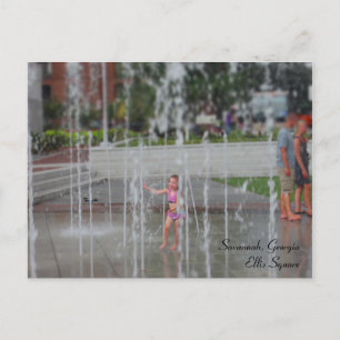 Savannah, Georgia - Ellis Square Post Card Postkarte